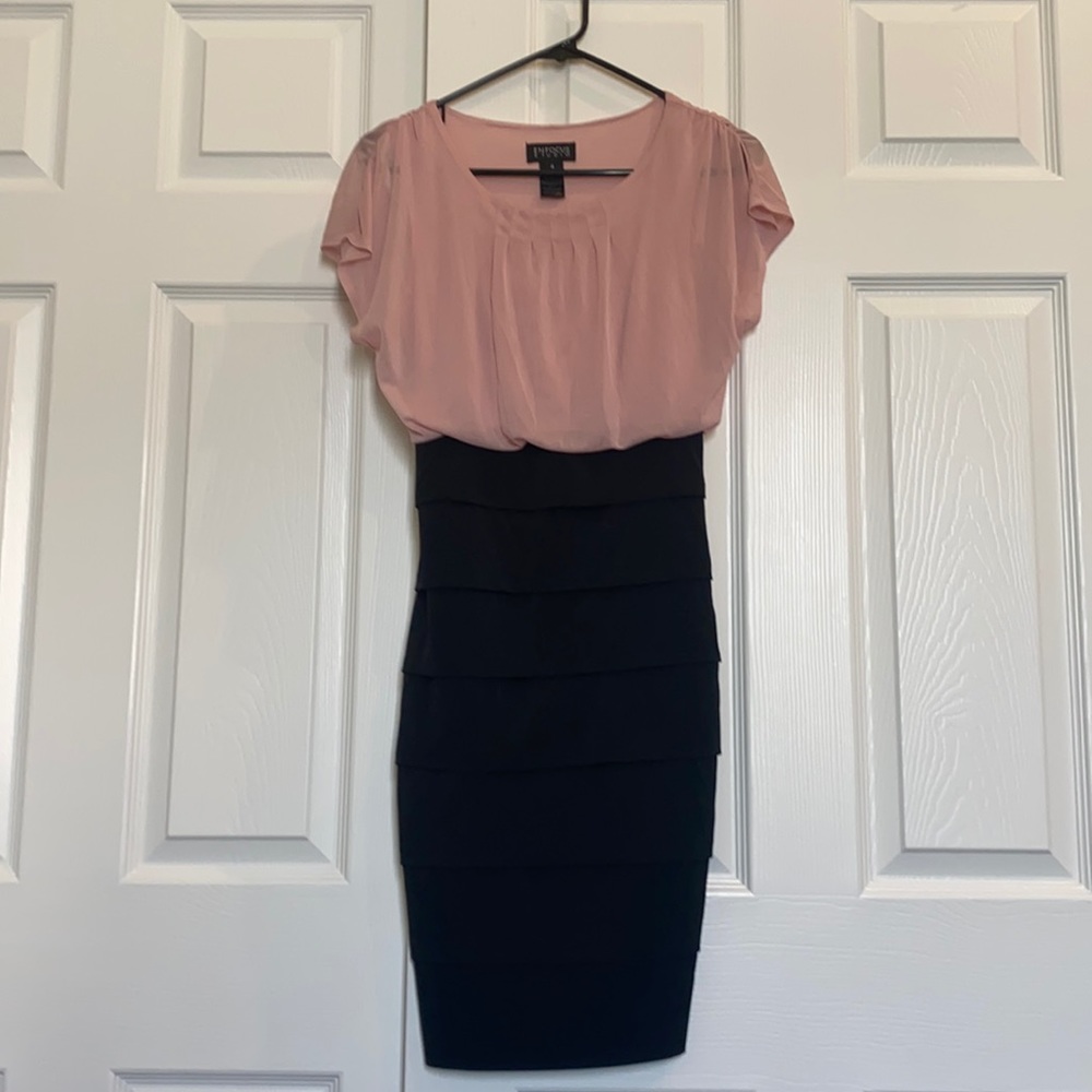 Enfocus Pink and Black Pencil Dress size 4